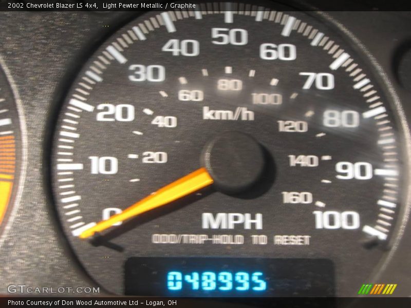 Light Pewter Metallic / Graphite 2002 Chevrolet Blazer LS 4x4