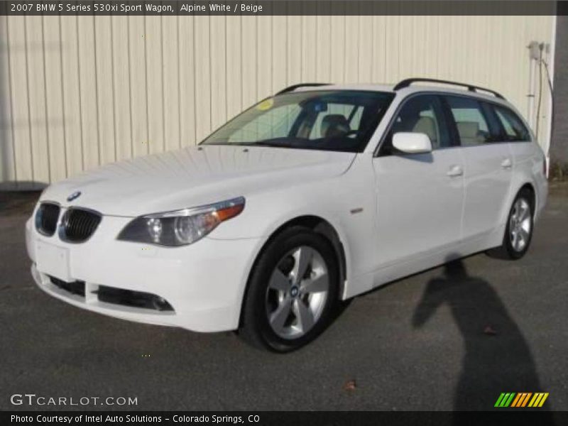 Alpine White / Beige 2007 BMW 5 Series 530xi Sport Wagon