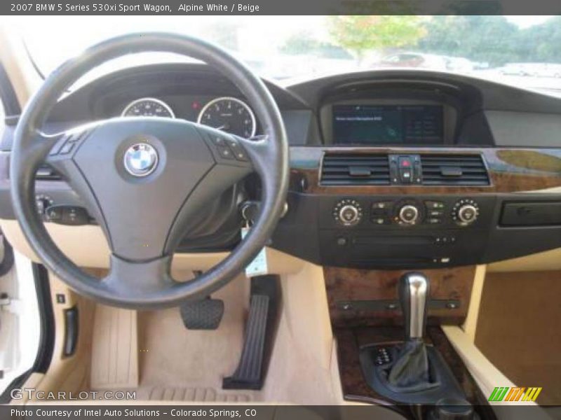 Alpine White / Beige 2007 BMW 5 Series 530xi Sport Wagon