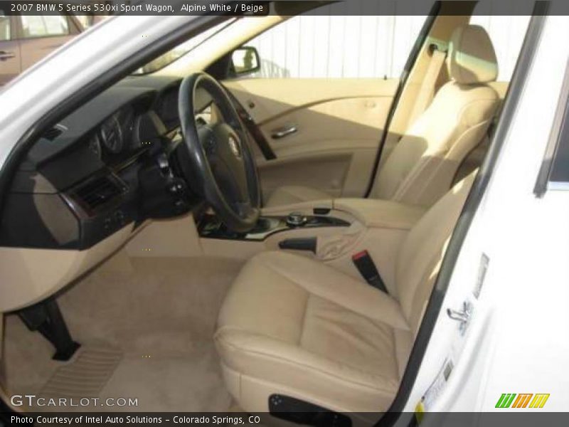 Alpine White / Beige 2007 BMW 5 Series 530xi Sport Wagon