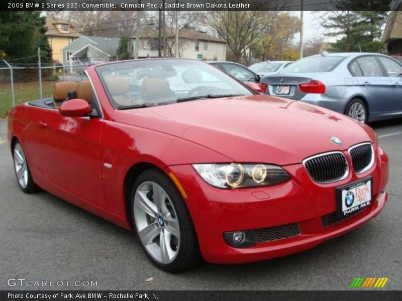 Crimson Red / Saddle Brown Dakota Leather 2009 BMW 3 Series 335i Convertible