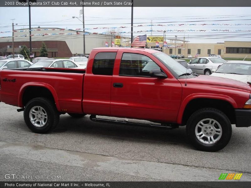 Flame Red / Dark Slate Gray 2003 Dodge Dakota SXT Club Cab 4x4