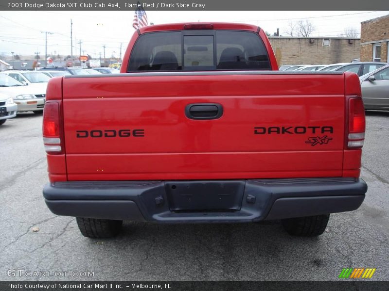 Flame Red / Dark Slate Gray 2003 Dodge Dakota SXT Club Cab 4x4