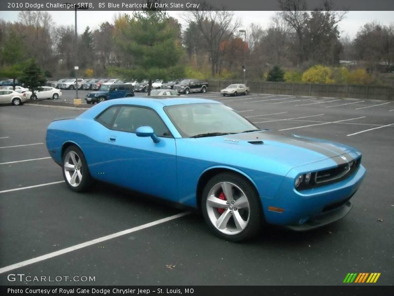 B5 Blue Pearlcoat / Dark Slate Gray 2010 Dodge Challenger SRT8