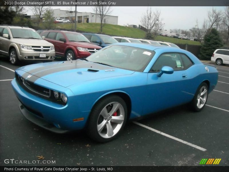 B5 Blue Pearlcoat / Dark Slate Gray 2010 Dodge Challenger SRT8