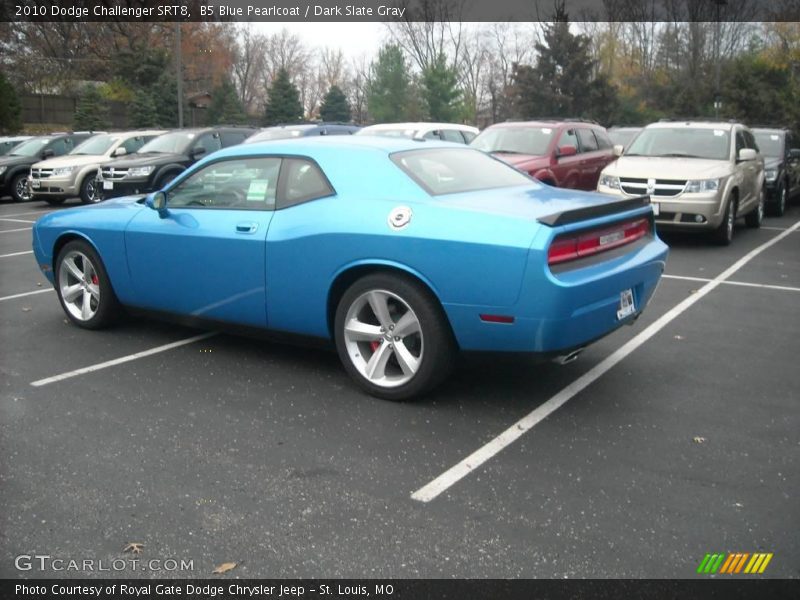 B5 Blue Pearlcoat / Dark Slate Gray 2010 Dodge Challenger SRT8