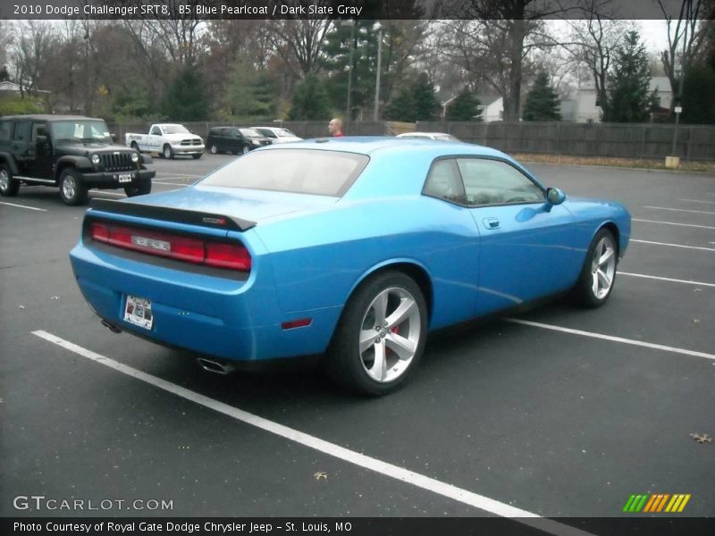 B5 Blue Pearlcoat / Dark Slate Gray 2010 Dodge Challenger SRT8