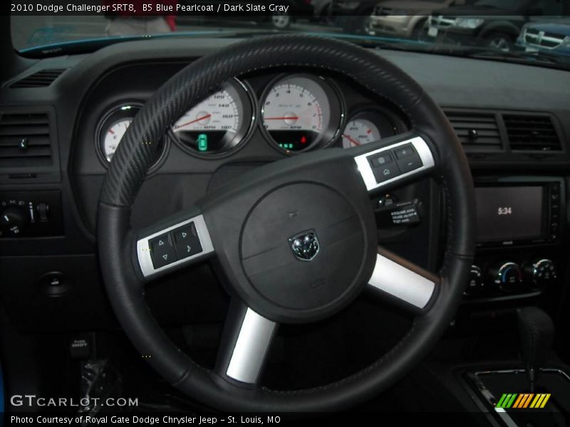 B5 Blue Pearlcoat / Dark Slate Gray 2010 Dodge Challenger SRT8