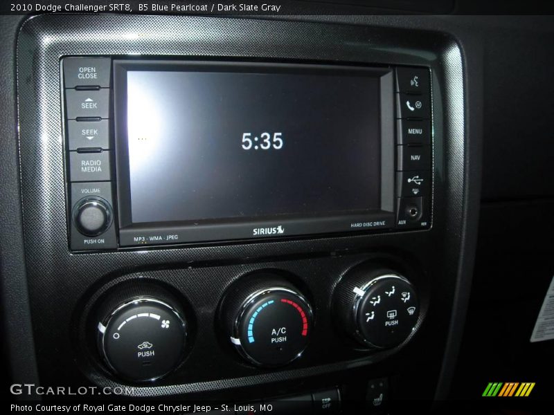 B5 Blue Pearlcoat / Dark Slate Gray 2010 Dodge Challenger SRT8