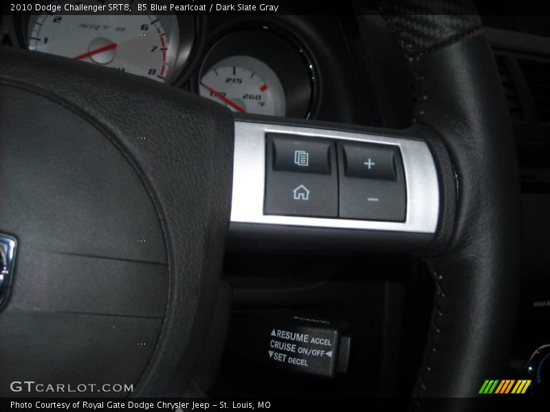 B5 Blue Pearlcoat / Dark Slate Gray 2010 Dodge Challenger SRT8