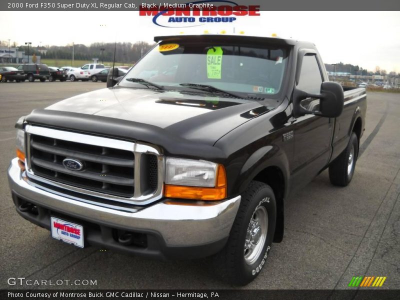 Black / Medium Graphite 2000 Ford F350 Super Duty XL Regular Cab