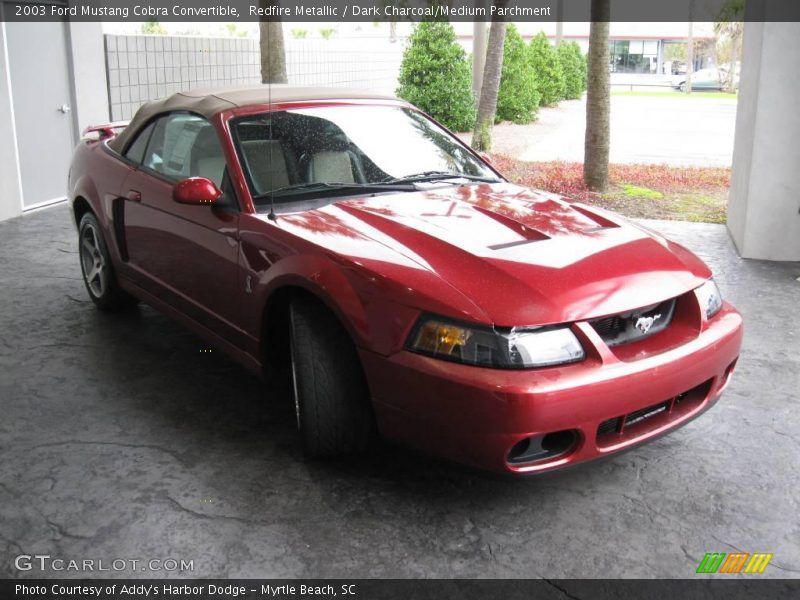 Redfire Metallic / Dark Charcoal/Medium Parchment 2003 Ford Mustang Cobra Convertible