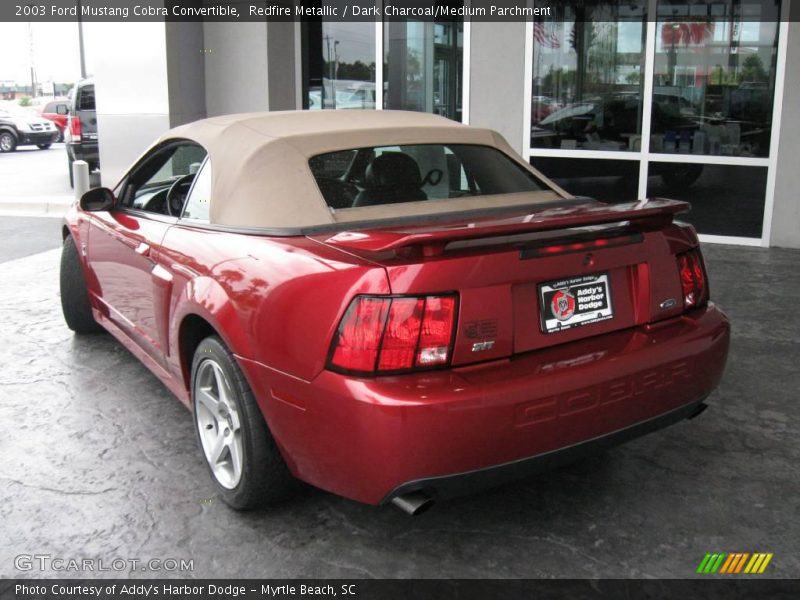 Redfire Metallic / Dark Charcoal/Medium Parchment 2003 Ford Mustang Cobra Convertible