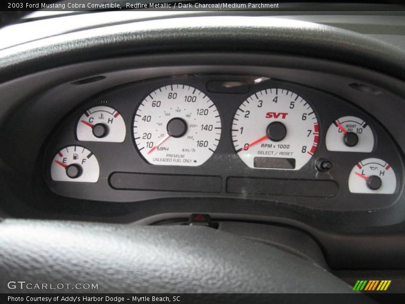 Redfire Metallic / Dark Charcoal/Medium Parchment 2003 Ford Mustang Cobra Convertible