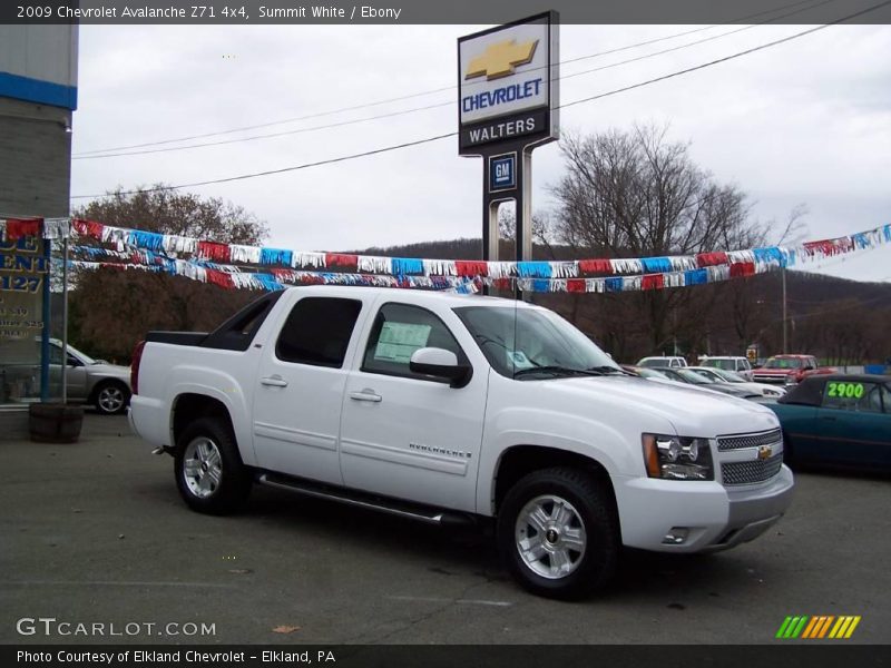 Summit White / Ebony 2009 Chevrolet Avalanche Z71 4x4