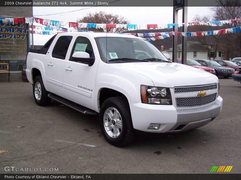 Summit White / Ebony 2009 Chevrolet Avalanche Z71 4x4