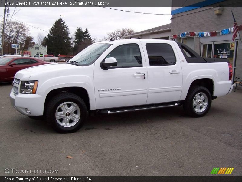 Summit White / Ebony 2009 Chevrolet Avalanche Z71 4x4