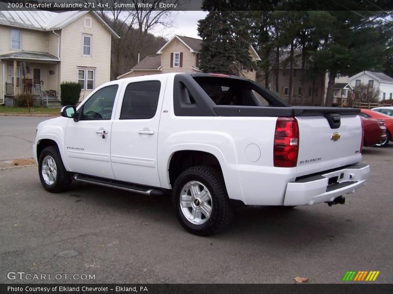 Summit White / Ebony 2009 Chevrolet Avalanche Z71 4x4