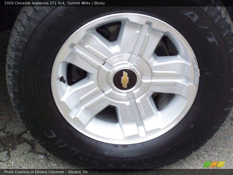Summit White / Ebony 2009 Chevrolet Avalanche Z71 4x4