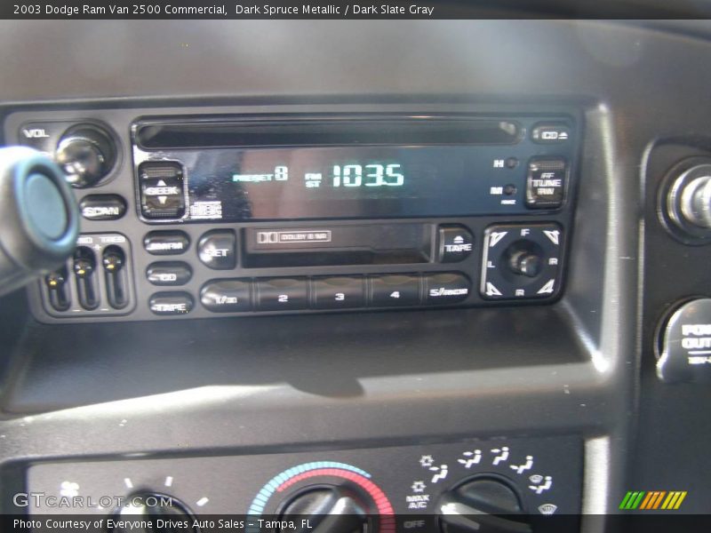 Dark Spruce Metallic / Dark Slate Gray 2003 Dodge Ram Van 2500 Commercial