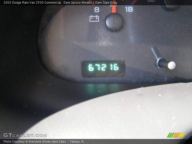 Dark Spruce Metallic / Dark Slate Gray 2003 Dodge Ram Van 2500 Commercial
