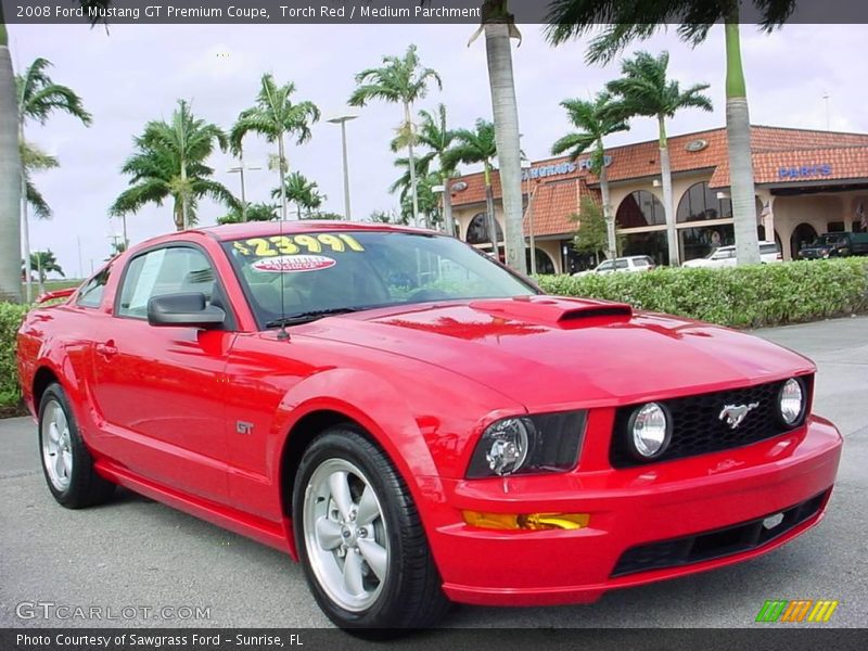 Torch Red / Medium Parchment 2008 Ford Mustang GT Premium Coupe