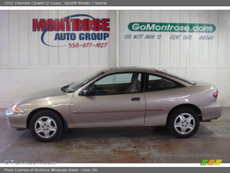 Sandrift Metallic / Neutral 2002 Chevrolet Cavalier LS Coupe