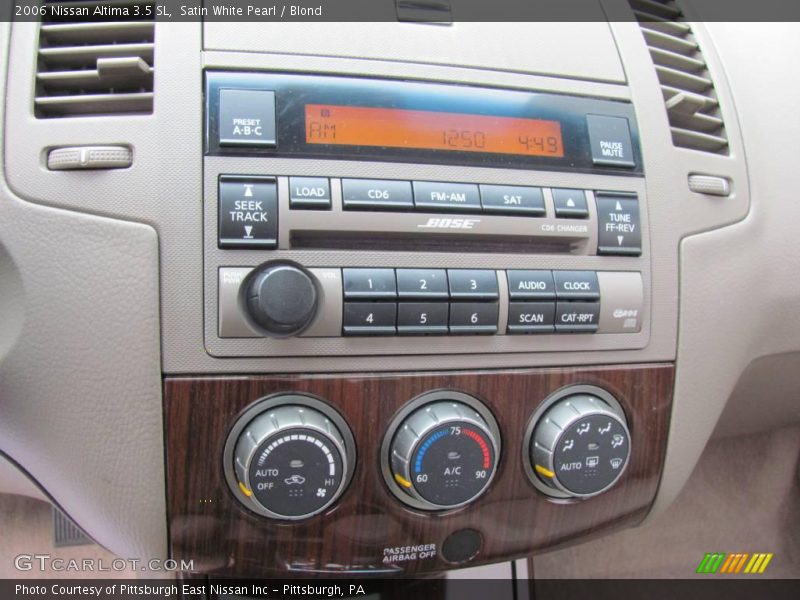 Satin White Pearl / Blond 2006 Nissan Altima 3.5 SL