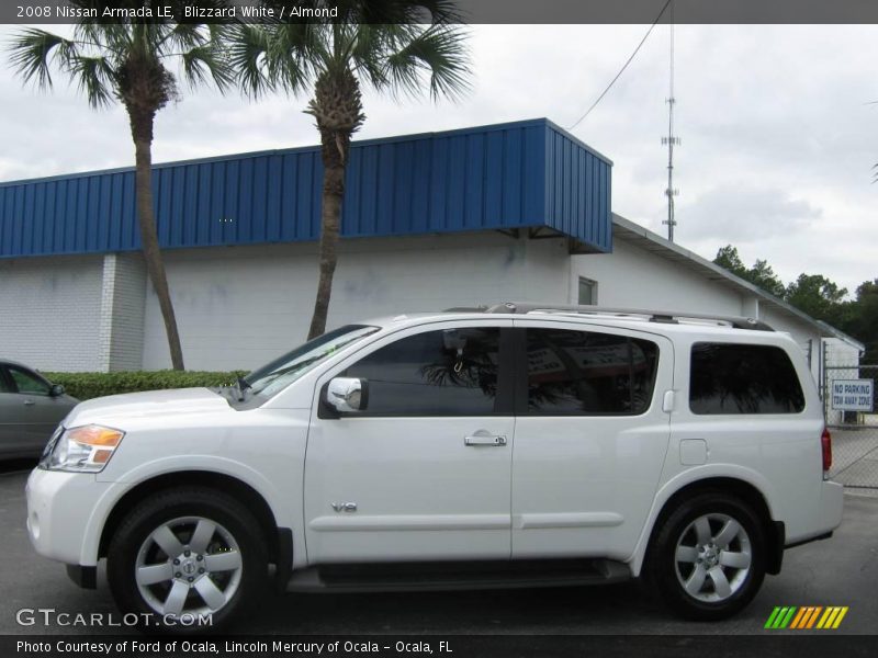 Blizzard White / Almond 2008 Nissan Armada LE