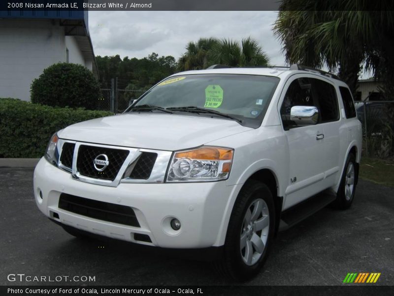 Blizzard White / Almond 2008 Nissan Armada LE