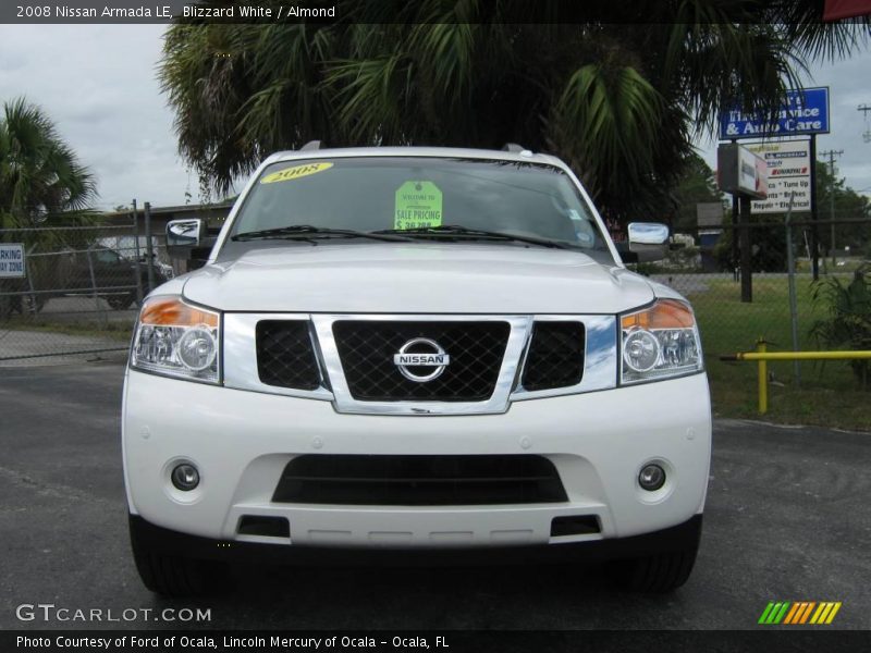 Blizzard White / Almond 2008 Nissan Armada LE
