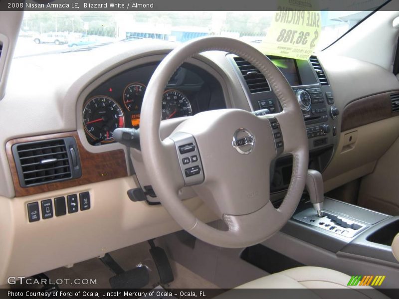 Blizzard White / Almond 2008 Nissan Armada LE