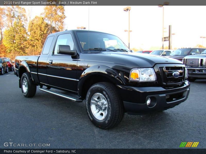 Black / Medium Dark Flint 2010 Ford Ranger Sport SuperCab