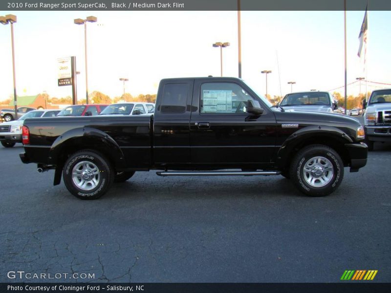 Black / Medium Dark Flint 2010 Ford Ranger Sport SuperCab