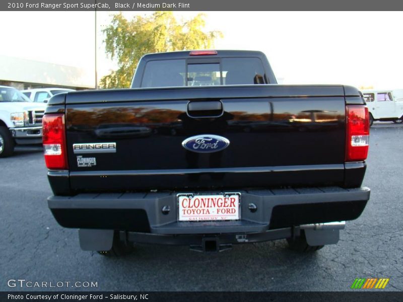 Black / Medium Dark Flint 2010 Ford Ranger Sport SuperCab