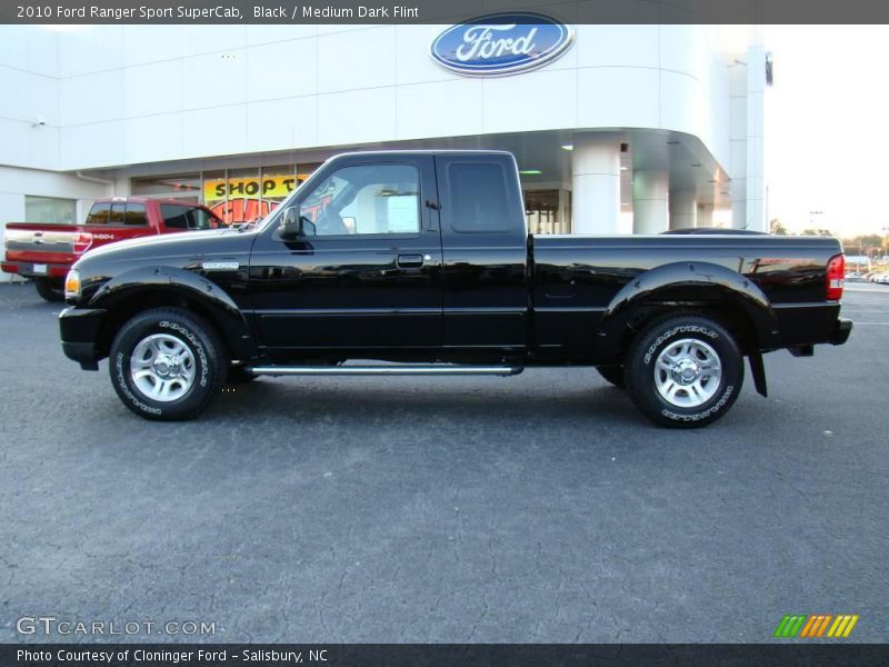 Black / Medium Dark Flint 2010 Ford Ranger Sport SuperCab