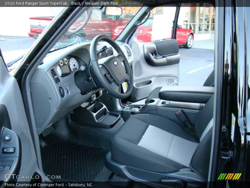 Black / Medium Dark Flint 2010 Ford Ranger Sport SuperCab