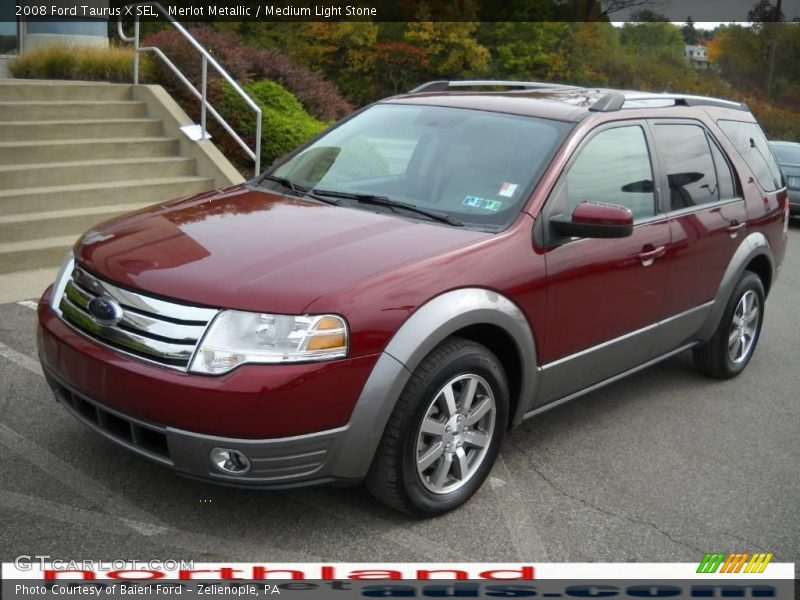 Merlot Metallic / Medium Light Stone 2008 Ford Taurus X SEL