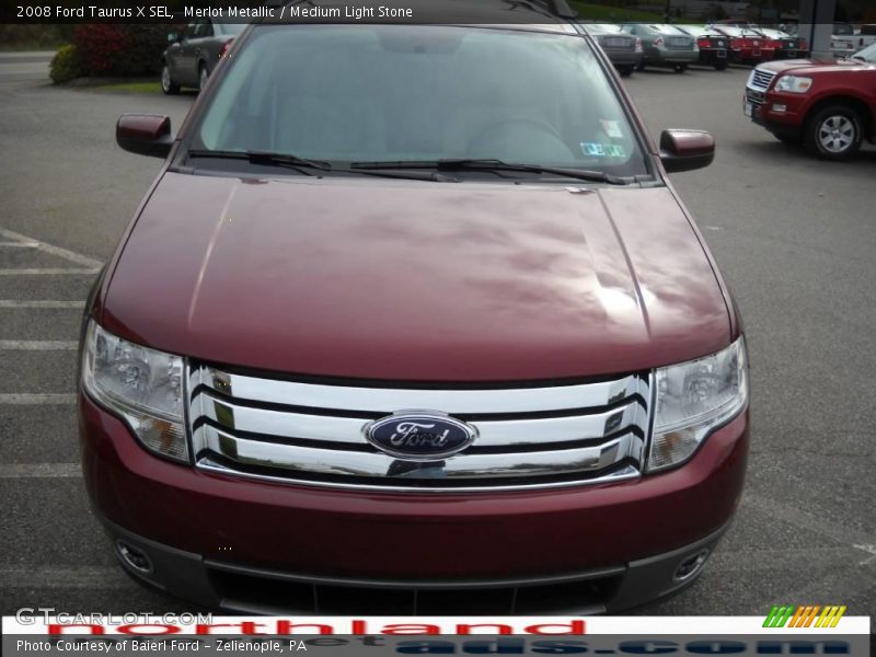 Merlot Metallic / Medium Light Stone 2008 Ford Taurus X SEL