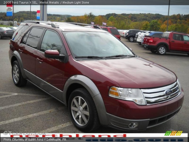 Merlot Metallic / Medium Light Stone 2008 Ford Taurus X SEL