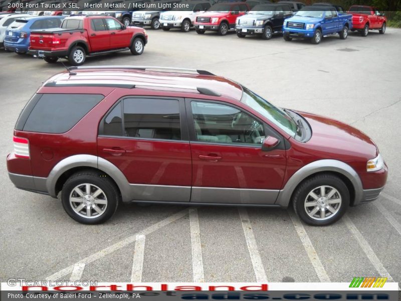 Merlot Metallic / Medium Light Stone 2008 Ford Taurus X SEL