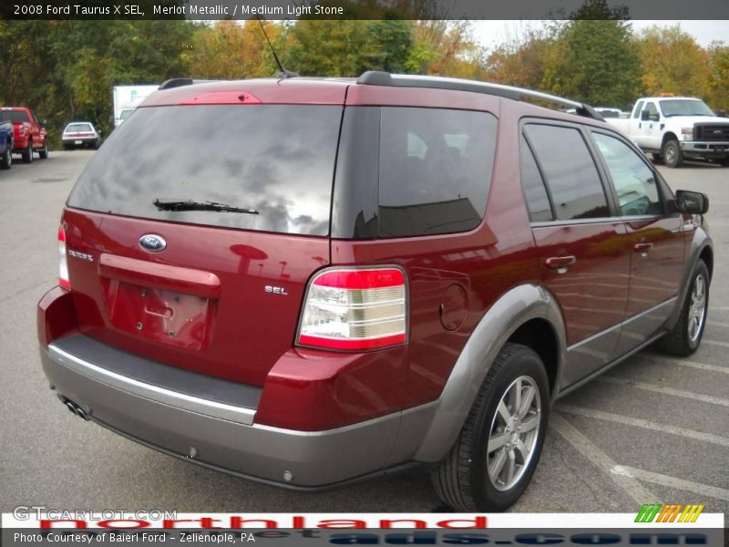 Merlot Metallic / Medium Light Stone 2008 Ford Taurus X SEL