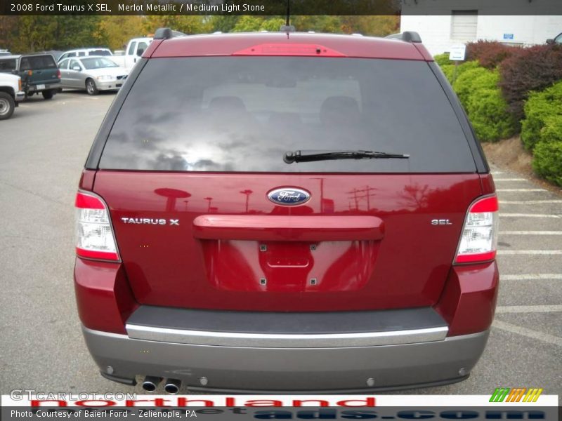 Merlot Metallic / Medium Light Stone 2008 Ford Taurus X SEL