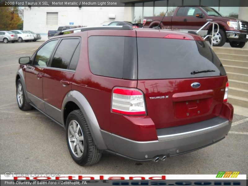 Merlot Metallic / Medium Light Stone 2008 Ford Taurus X SEL
