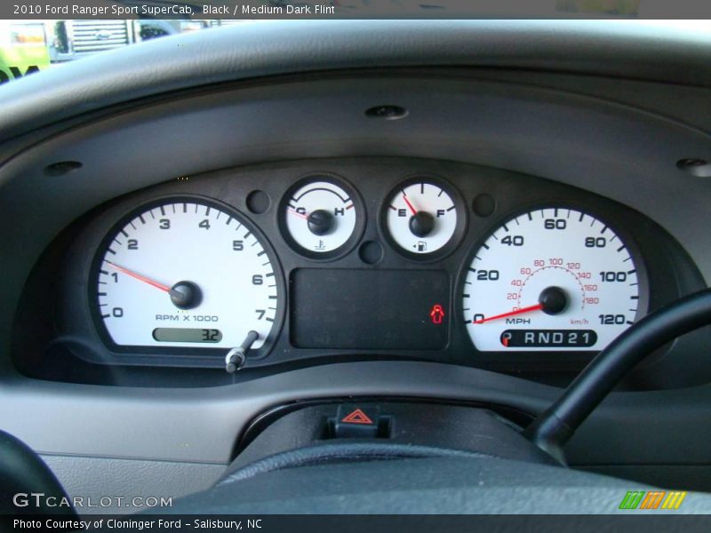 Black / Medium Dark Flint 2010 Ford Ranger Sport SuperCab