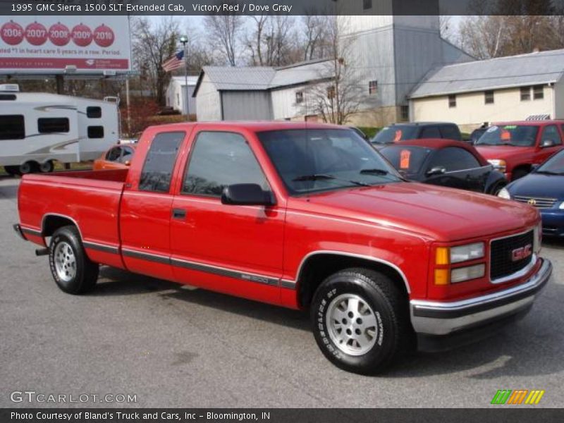 Victory Red / Dove Gray 1995 GMC Sierra 1500 SLT Extended Cab