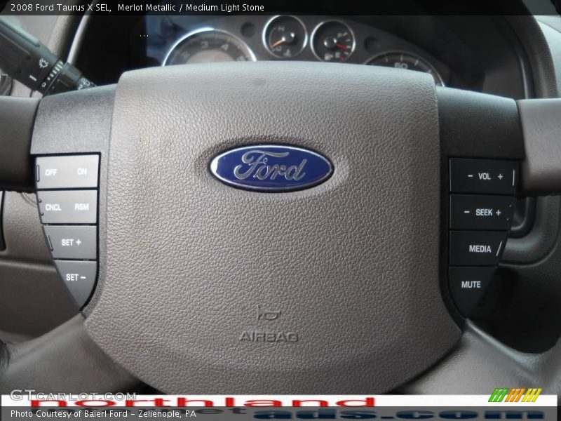 Merlot Metallic / Medium Light Stone 2008 Ford Taurus X SEL