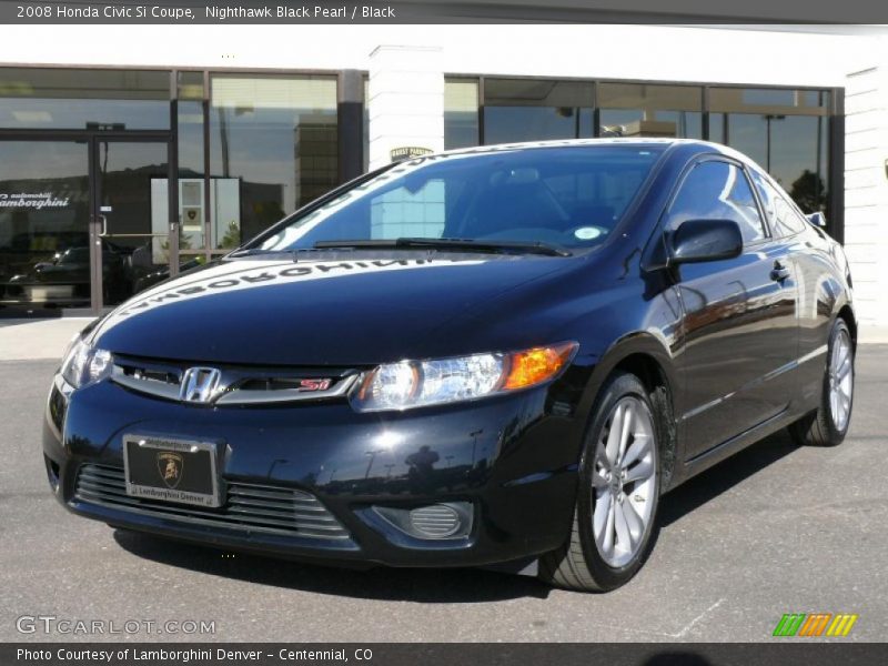 Nighthawk Black Pearl / Black 2008 Honda Civic Si Coupe