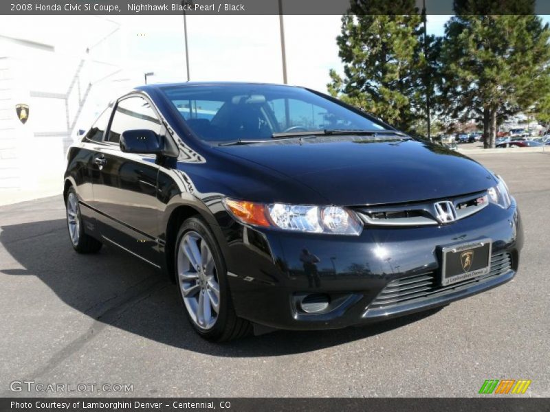 Nighthawk Black Pearl / Black 2008 Honda Civic Si Coupe