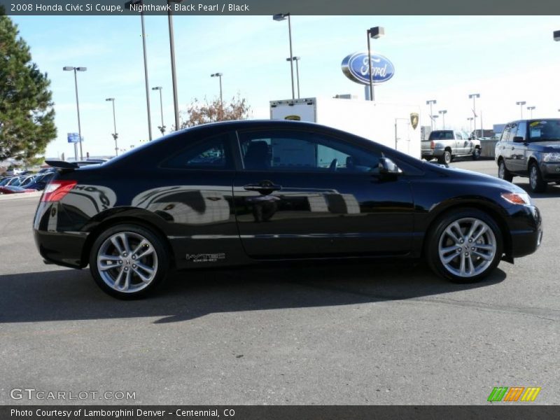 Nighthawk Black Pearl / Black 2008 Honda Civic Si Coupe
